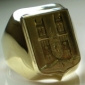 Fót címeres arany pecsétgyűrű